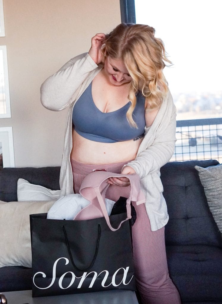 Soma Enbliss Wireless Bra In Gray