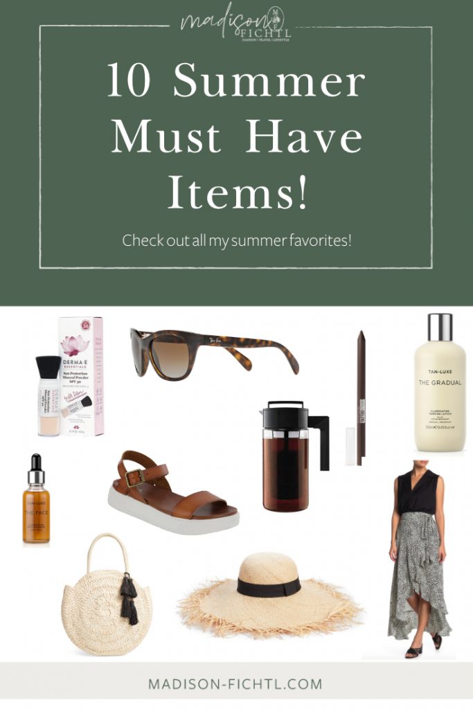 10 Summer Must Have Items