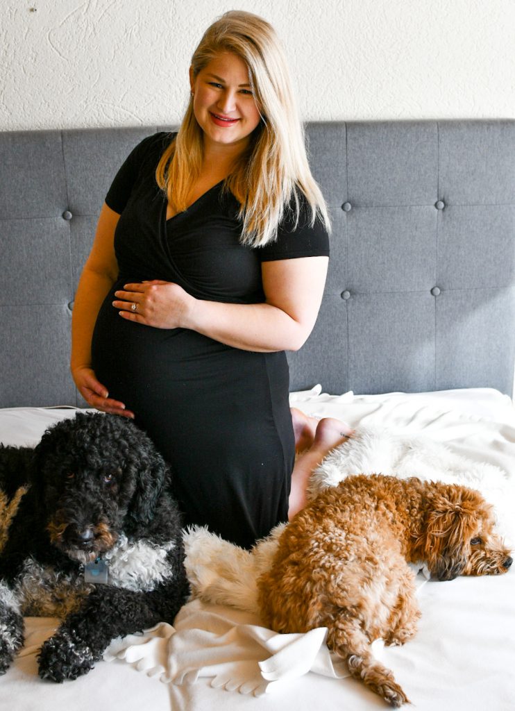 DIY Maternity Photos with Dogs