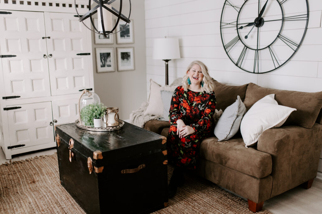 Girl on couch for how entrepreneurs can improve mental health.