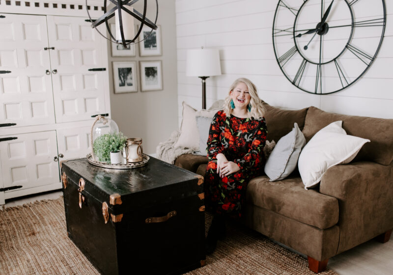 Girl on couch for how entrepreneurs can improve mental health.