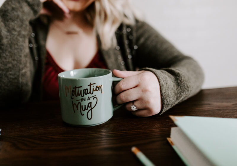 Close up of coffee mug for outsourcing tasks.