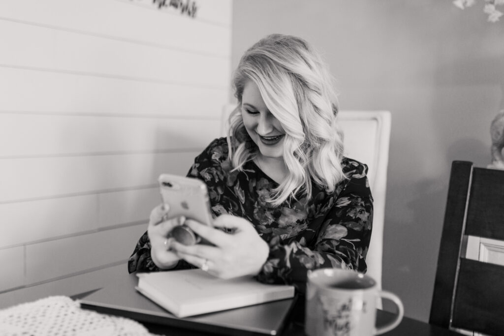 Woman on phone. 